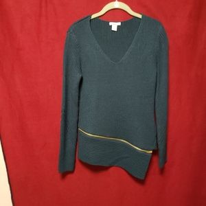 BAR 111--Long Sleeve Deep  V-Neck Sweater-Small-New without tags